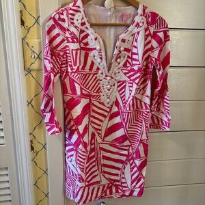 Lilly Pulitzer Pink and White Dress x-small